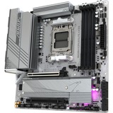 GIGABYTE B650M AORUS ELITE AX ICE Scheda madre - AMD Ryzen serie 9000, VRM a 12+2+2 fasi, fino a 8000 MHz DDR5 (OC), 1xPCIe 5.0 + 1xPCIe 4.0 M.2, LAN 2,5 GbE, WIFI 6E, USB 3.2 Gen 2x2 argento, VRM a 12+2+2 fasi, fino a 8000 MHz DDR5 (OC), 1xPCIe 5.0 + 1xPCIe 4.0 M.2, LAN 2,5 GbE, WIFI 6E, USB 3.2 Gen 2x2, AMD, Socket AM5, AMD Ryzen 7000 Series, AMD Ryzen 8000 Series, AMD Ryzen 9000 Series, Socket AM5, DDR5-SDRAM, 256 GB