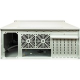 Inter-Tech 4F28 Supporto Nero, Argento, Server case Nero, Supporto, Nero, Argento, ATX, EATX, Mini-ITX, uATX, Acciaio, 4U, 15,5 cm