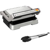 Tefal OptiGrill 2in1 GC773D10 Griglia di contatto, Come contattare con grill accaio, Acciaio inox, Metallo, Rettangolare, Pulsanti, Manopola, Piastra, 600 cm²