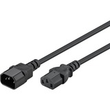 goobay Cavo di prolunga per apparecchiature C14 > C13 Nero