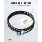 goobay Cavo patch ultraflessibile Cat.6a slim, U/FTP Nero