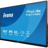 iiyama ProLite P1671HSC-B1 Monitor PC 39,6 cm (15.6") 1920 x 1080 Pixel Full HD LED Nero, Monitor LED Nero (opaco), 39,6 cm (15.6"), 1920 x 1080 Pixel, Full HD, LED, 3 ms, Nero