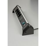 Brennenstuhl Multipresa Alu-Office-Line 4 vie, per scrivania, Ciabatta Nero/alluminio