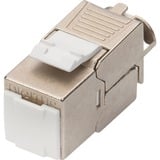 Digitus DN-93615-24 modulo Keystone, Modulo di Keystone argento/Bianco, Argento, Nichel, Zinco, -20 - 70 °C, 14 mm, 34 mm