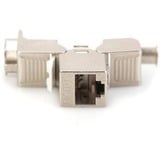 Digitus DN-93615-24 modulo Keystone, Modulo di Keystone argento/Bianco, Argento, Nichel, Zinco, -20 - 70 °C, 14 mm, 34 mm