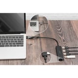 Digitus Hub USB 3.0 4 porte linea sottile Nero