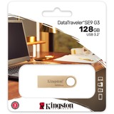 Kingston DataTraveler 128GB 220MB/s Drive USB 3.2 Gen 1 in Metallo SE9 G3, Chiavetta USB oro, 128 GB, USB tipo A, 3.2 Gen 1 (3.1 Gen 1), 220 MB/s, Senza coperchio, Oro