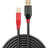 Lindy 42762 cavo USB USB 2.0 15 m USB A USB B 0,48 Gbit/s Nero, Rosso Nero, 15 m, USB A, USB B, USB 2.0, Maschio/Maschio, Nero, Rosso