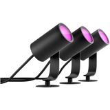 Philips Hue Faretto per esterni Lily, Luce LED Nero, Philips Hue White and Color ambiance Faretto per esterni Lily, Luce a sospensione intelligente, Bluetooth/Zigbee, Nero, LED, Alluminio, Lampadina/e non sostituibile/i
