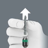 Wera 889/4/1 K Rapidaptor Universalhalter, 1/4", Adattatore chiave combinata  Nero/Verde
