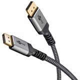 goobay Cavo Plus DisplayPort 1.4, 8K @ 60Hz grigio