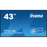 iiyama LH4341UHS-B2 visualizzatore di messaggi 108 cm (42.5") LCD 500 cd/m² 4K Ultra HD Processore integrato Android 8.0 24/7, Public Display nero lucido, 108 cm (42.5"), LCD, 3840 x 2160 Pixel, 24/7