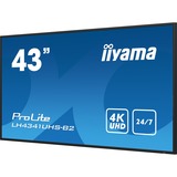 iiyama LH4341UHS-B2 visualizzatore di messaggi 108 cm (42.5") LCD 500 cd/m² 4K Ultra HD Processore integrato Android 8.0 24/7, Public Display nero lucido, 108 cm (42.5"), LCD, 3840 x 2160 Pixel, 24/7
