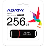 ADATA UV150 unità flash USB 256 GB USB tipo A 3.2 Gen 1 (3.1 Gen 1) Nero, Chiavetta USB Nero/Rosso, 256 GB, USB tipo A, 3.2 Gen 1 (3.1 Gen 1), 100 MB/s, Cuffia, Nero