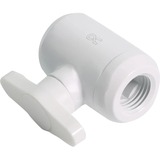 Alphacool Rubinetto a sfera Eiszapfen 2 x G1/4 filettatura interna, Pezzo di Gallo bianco