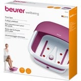Beurer Vasca per pediluvio con bolle FB 30, Idromassaggio plantare bianco/Lampone