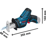 Bosch Sega a gattuccio a batteria Bosch GSA 10,8 V-LI, Scambiarsi sega blu/Nero, 8 V-LI Professional, Nero, Blu, 1,45 cm, 6,5 cm, 5 cm, Batteria, Ioni di Litio