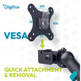 Digitus Supporto per monitor design singolo, 35", 10 kg, Base per monitor Nero