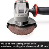 EINHELL Smerigliatrice angolare a batteria Power X-Change TE-AG 18/115-2 Li - Solo, 18 Volt rosso/Nero