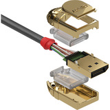 Lindy Cavo DisplayPort 1.2, Gold Line grigio