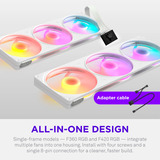 NZXT F360 RGB, Ventola bianco