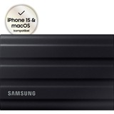 Samsung Portable SSD T7 Shield USB 3.2 4TB, Disco a stato solido Nero, 4 TB, USB tipo-C, 3.2 Gen 2 (3.1 Gen 2), 1050 MB/s, Protezione della password, Nero