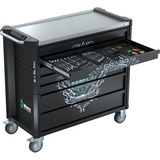 Wera 9702 Tool Rebel Carrello da officina Stainless XXL 2, con equipaggiamento, Carrelli per attrezzi Nero/Argento