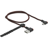 DeLOCK Easy-USB 2.0 Tipo-A a Tipo Micro-B, Cavo Nero/Rosso