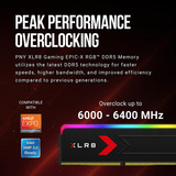 PNY DIMM 32 GB DDR5-6000 (2x 16 GB) Kit duale, Memoria Nero