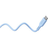 goobay Cavo in silicone USB 2.0 blu, connettore USB-C > connettore USB-C celeste