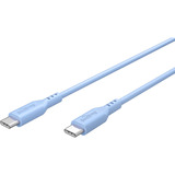 goobay Cavo in silicone USB 2.0 blu, connettore USB-C > connettore USB-C celeste