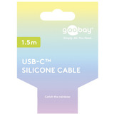 goobay Cavo in silicone USB 2.0 blu, connettore USB-C > connettore USB-C celeste