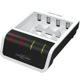 Ansmann Comfort Smart Batteria per uso domestico USB, Caricabatterie bianco/Nero, Nichel-Metallo Idruro (NiMH), Stilo AA, Mini Stilo AAA