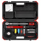 GEDORE Set di montaggio ruote rosso, 11 pezzi, Chiave dinamometrica Nero/Rosso