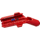 KNIPEX ErgoStrip Blu, Rosso pinza spellacavi, Attrezzo Sverniciatura /smontaggio rosso/Blu, 1,3 cm, 8 mm, Plastica, Blu, Rosso, 13,5 cm, 74 g