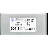Kingston 4000G SSD portatile XS2000, Disco a stato solido argento/Nero, 4 TB, USB tipo-C, 3.2 Gen 2 (3.1 Gen 2), 2000 MB/s, Nero, Argento