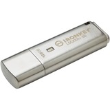 Kingston IronKey 128GB IKLP50 AES USB, w/256bit Encryption, Chiavetta USB alluminio, w/256bit Encryption, 128 GB, USB tipo A, 3.2 Gen 1 (3.1 Gen 1), 145 MB/s, Cuffia, Argento