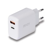 Lindy 73428 Caricabatterie per dispositivi mobili Universale Bianco AC Ricarica rapida Interno bianco, Interno, AC, 20 V, Bianco