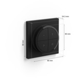 Philips Hue Tap dial switch, Pulsante Nero, Philips Tap dial switch, Wireless, Nero, Indipendente/a parete, IP20, Plastica, IP20