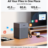 UGREEN DH4300 Plus NAS Mini Tower 8 GB LPPDDR4X UGOS Pro Grigio Nero, NAS, Mini Tower, 8 GB, LPPDDR4X, UGOS Pro, Grigio