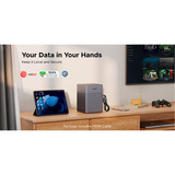 UGREEN DH4300 Plus NAS Mini Tower 8 GB LPPDDR4X UGOS Pro Grigio Nero, NAS, Mini Tower, 8 GB, LPPDDR4X, UGOS Pro, Grigio