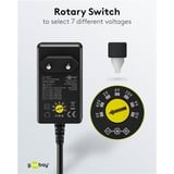 goobay Alimentatore universale 3 - 12V, 27 Watt, Alimentazione elettrica Nero