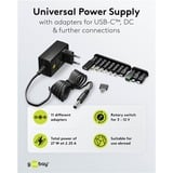 goobay Alimentatore universale 3 - 12V, 27 Watt, Alimentazione elettrica Nero