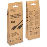 Digitus Cavo di collegamento HDMI Premium High Speed, con Ethernet, UHD 4K Nero