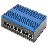 Digitus DN-650106 switch di rete Fast Ethernet (10/100) Nero, Blu, Interruttore Fast Ethernet (10/100), Full duplex, Montabile a parete