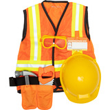 Spin Master MPP RLP CnstrctnWorkerRlplyCstmSt GML Costume in maschera Bambino Unisex Divisa 680 g, Gioco di ruolo Costume in maschera, Bambino, Unisex, Divisa, Arancione, Giallo, 3 anno/i