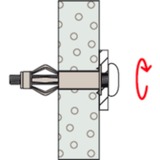 fischer Tassello metallico per cavità HM 4x32 S argento