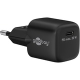 goobay Caricatore rapido USB-C Nano, PD, GaN, 20 Watt, Caricabatterie Nero