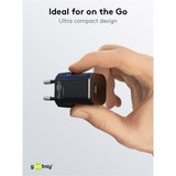 goobay Caricatore rapido USB-C Nano, PD, GaN, 20 Watt, Caricabatterie Nero