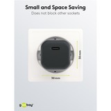 goobay Caricatore rapido USB-C Nano, PD, GaN, 20 Watt, Caricabatterie Nero